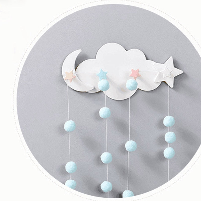 WhimsiHooks - Cloud Shaped Nail-Free Wall Hooks