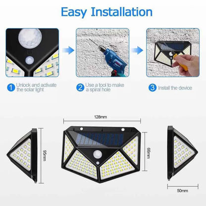 LumiSentry SolarBeam – Funky Outdoor Solar LED Wall Light