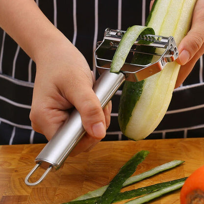 Stainless Twisto-Peel Duo: The Double-Edged Melon Marvel