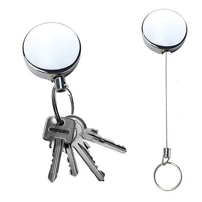 Groovy Stainless Steel Recoil Key Ring - FunKey