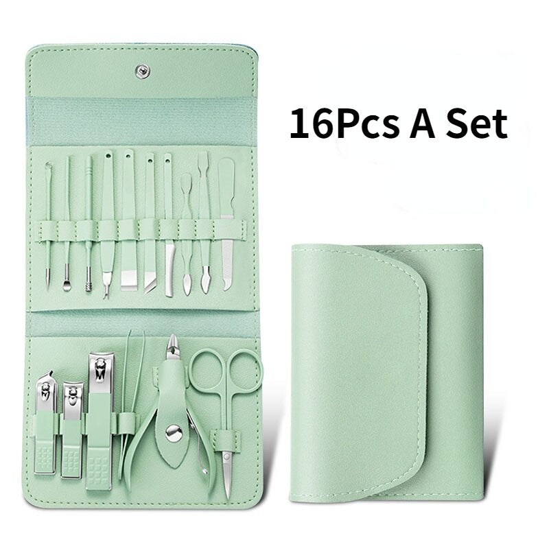 CandyClip: 16-piece Candy Green Nail Glam Kit