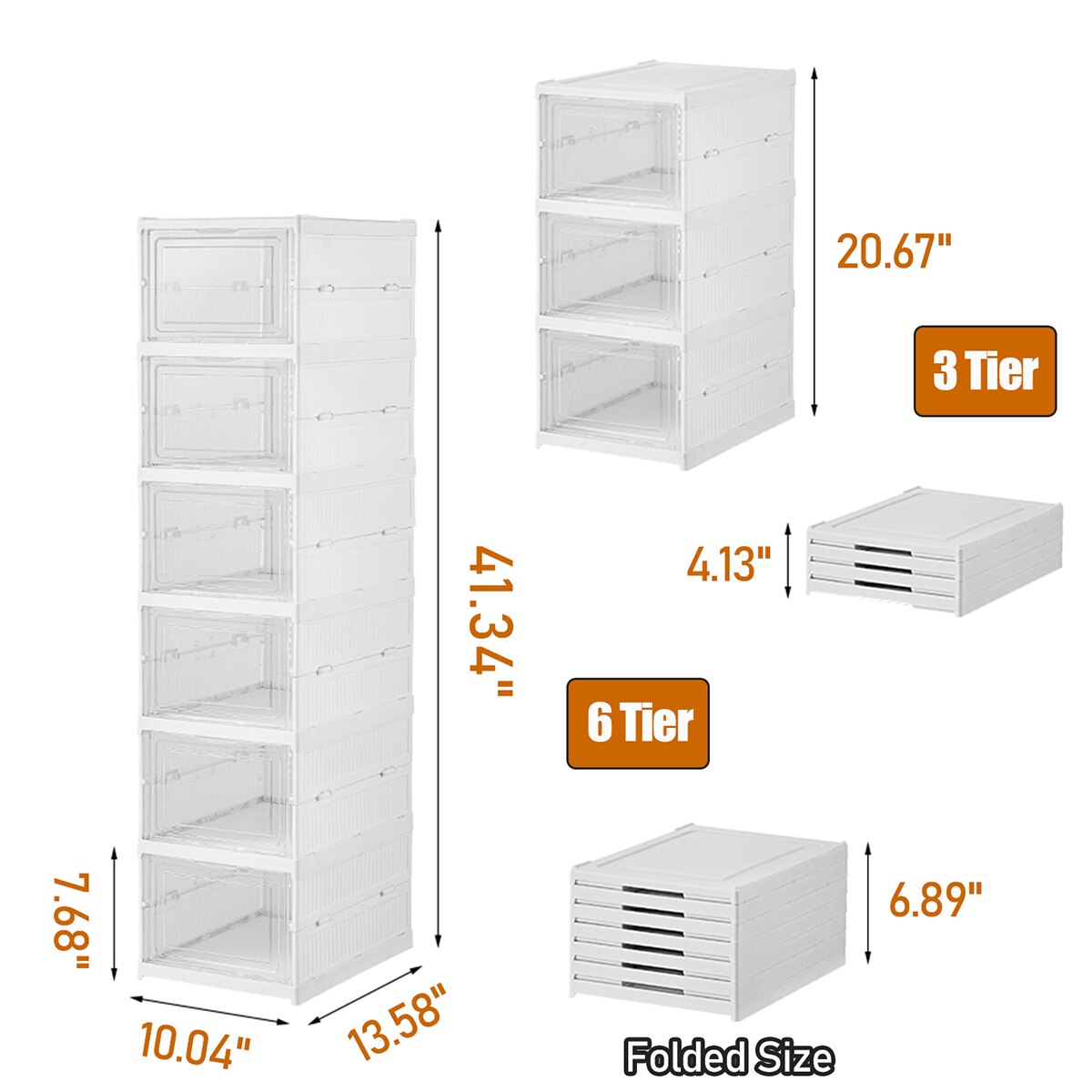 StackyTrans Shoe Stash - Single tower of 6 Shoe Storage