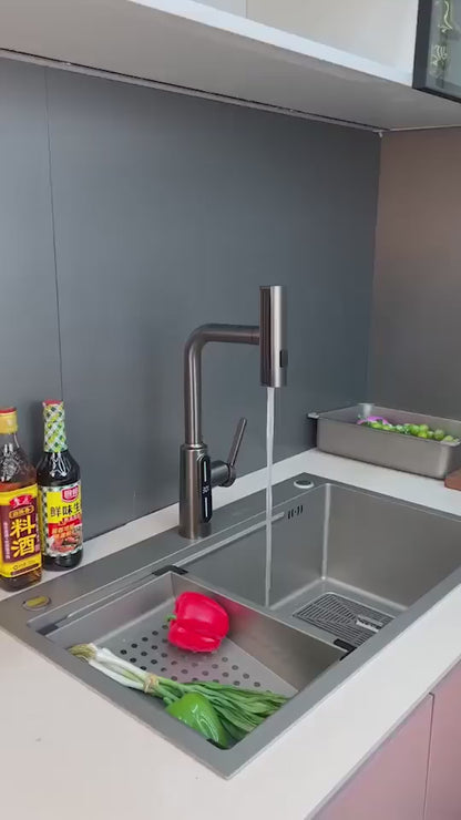 AquaSwirl Pro360 - Futuristic Kitchen Faucet