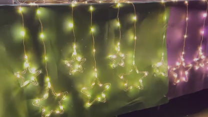 Starry Glow Curtain Lights - Warm White and Multicolor