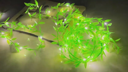 WhimsiVine Glow: Willow Leaf LED Strings