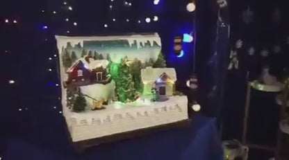 LitLit Library: Enchanted Christmas Village Book with LED Glow