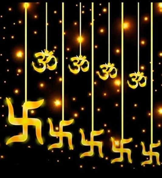 ॐ Om  & 卐 Swastik Light