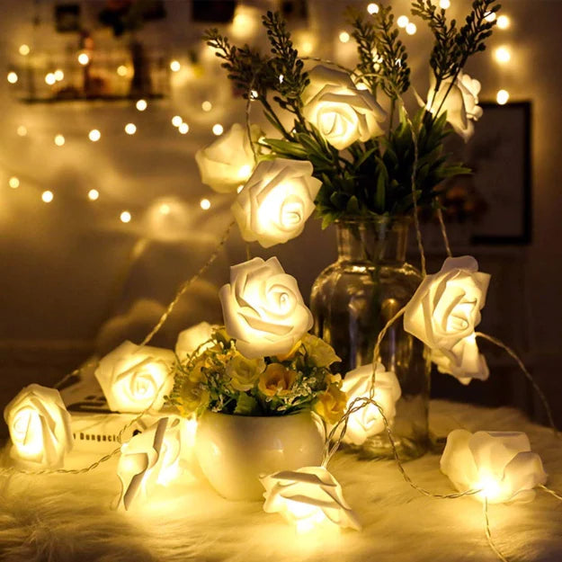 LuminaRose Whimsical String Lights - WHITE