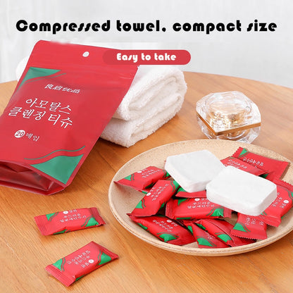 Disposable Compressed Bath Towel - Set of 20 Pcs