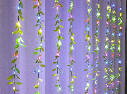 WhimsiVine Glow: Willow Leaf LED Strings