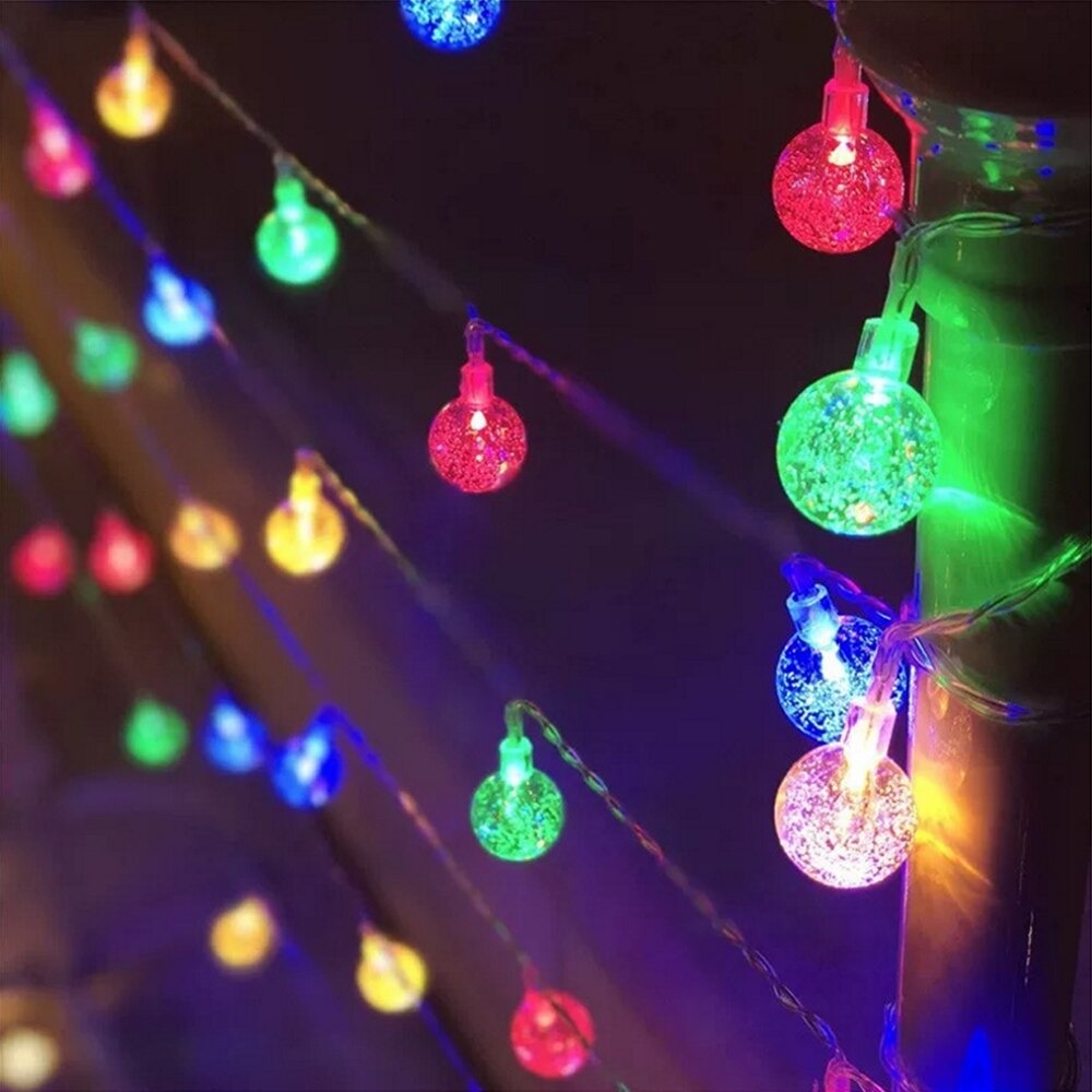 LED Crystal Ball Garland String Lights