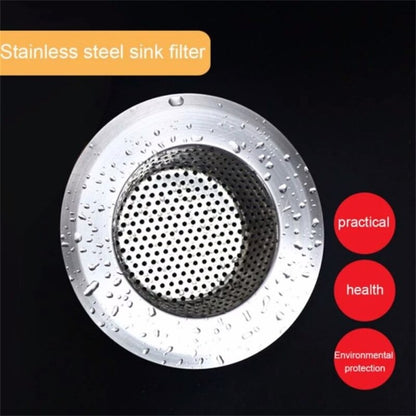 Stainless Steel Bath Sink Shower Hair Food Catcher Drain Plug Filter Strainer - per 1 pc