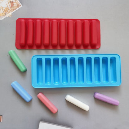 10 Hole Ice Cube Trays Silicone Finger Shape Ice Cube - SET OF 3 PCS - ASSORTED