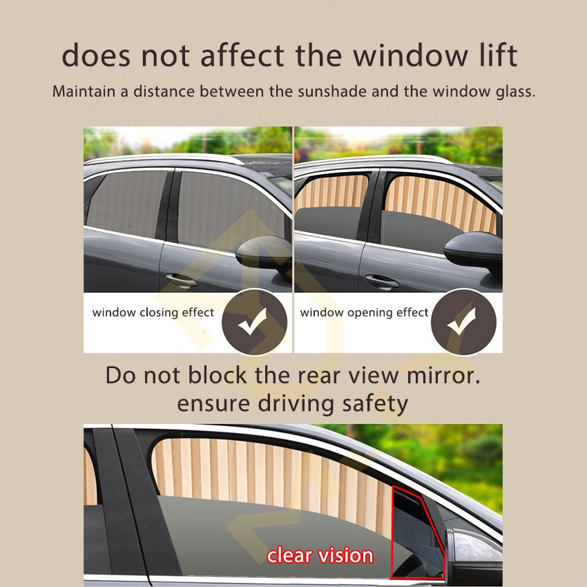 Magnetic Car window Curtains  - Set of 4