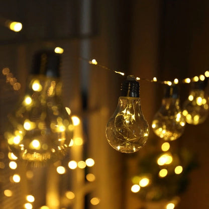 Bulb String Lights with Fairy Lights - Warm White