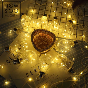 Bulb String Lights with Fairy Lights - Warm White