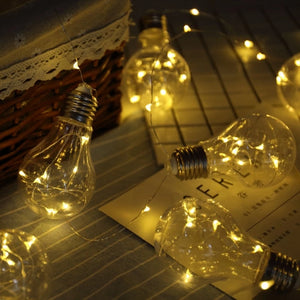 Bulb String Lights with Fairy Lights - Warm White