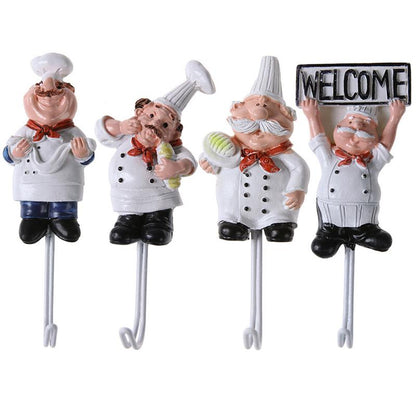 Chef Shape Hook - Set of 4