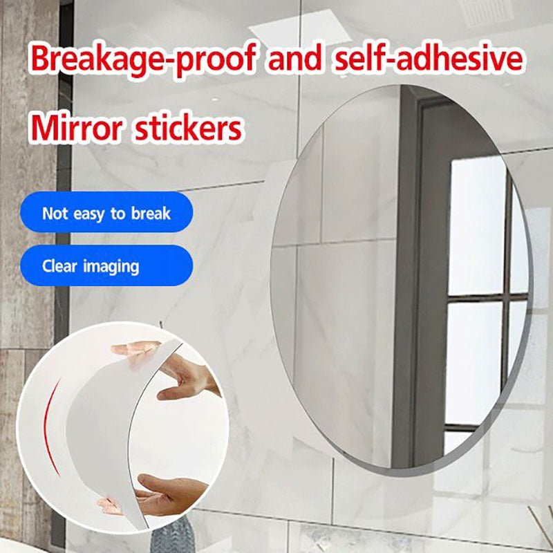 Wall Mirror Sticker Glass