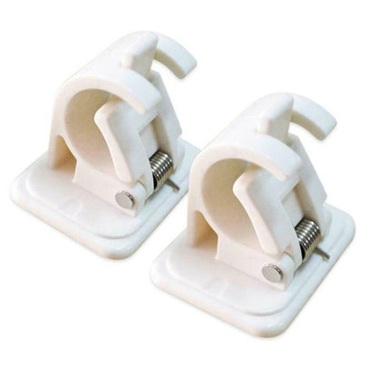 Nail-Free Adjustable Rod Bracket Holders - Set of 2