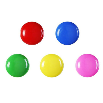 Colorful Circular Plastic Fridge Magnets - Set of 10