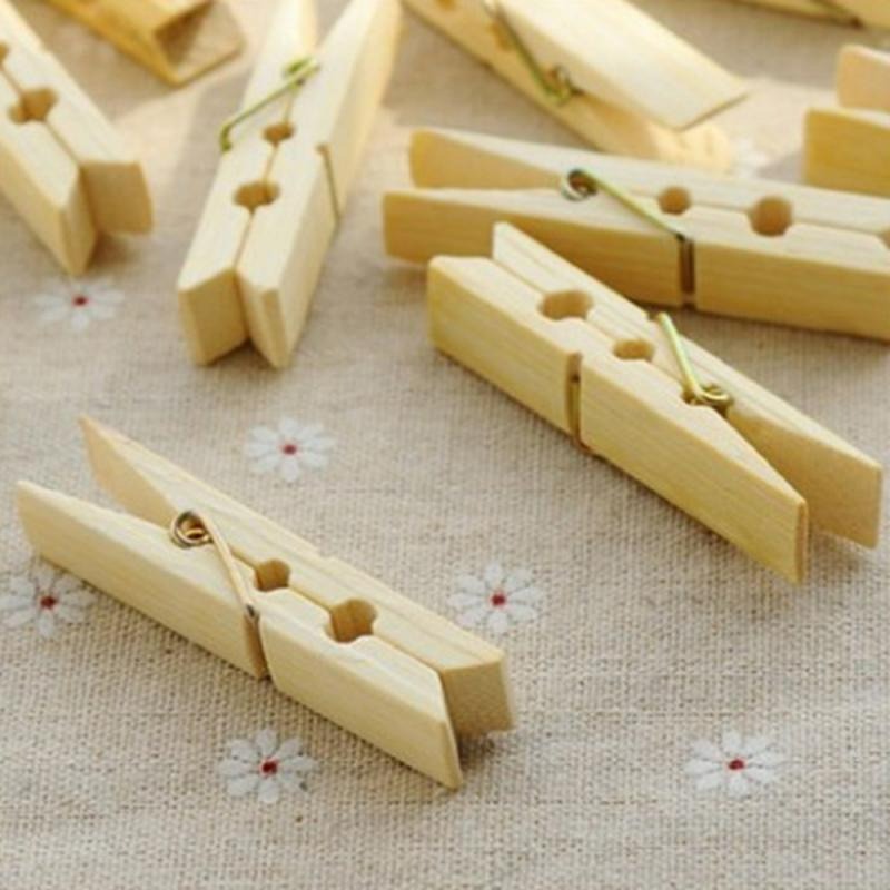 20pcs/pack Bamboo Wood Pegs