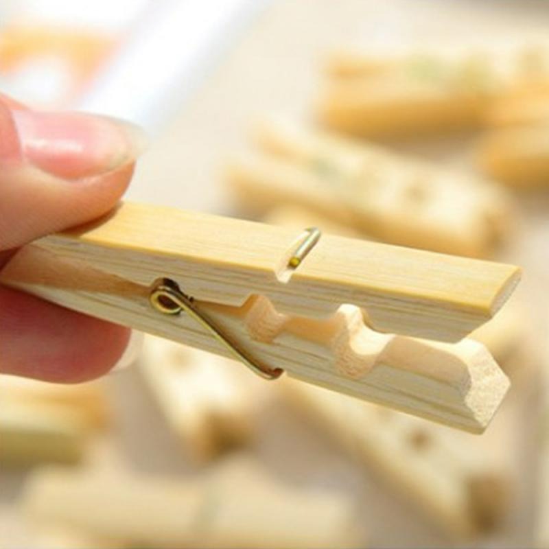 20pcs/pack Bamboo Wood Pegs