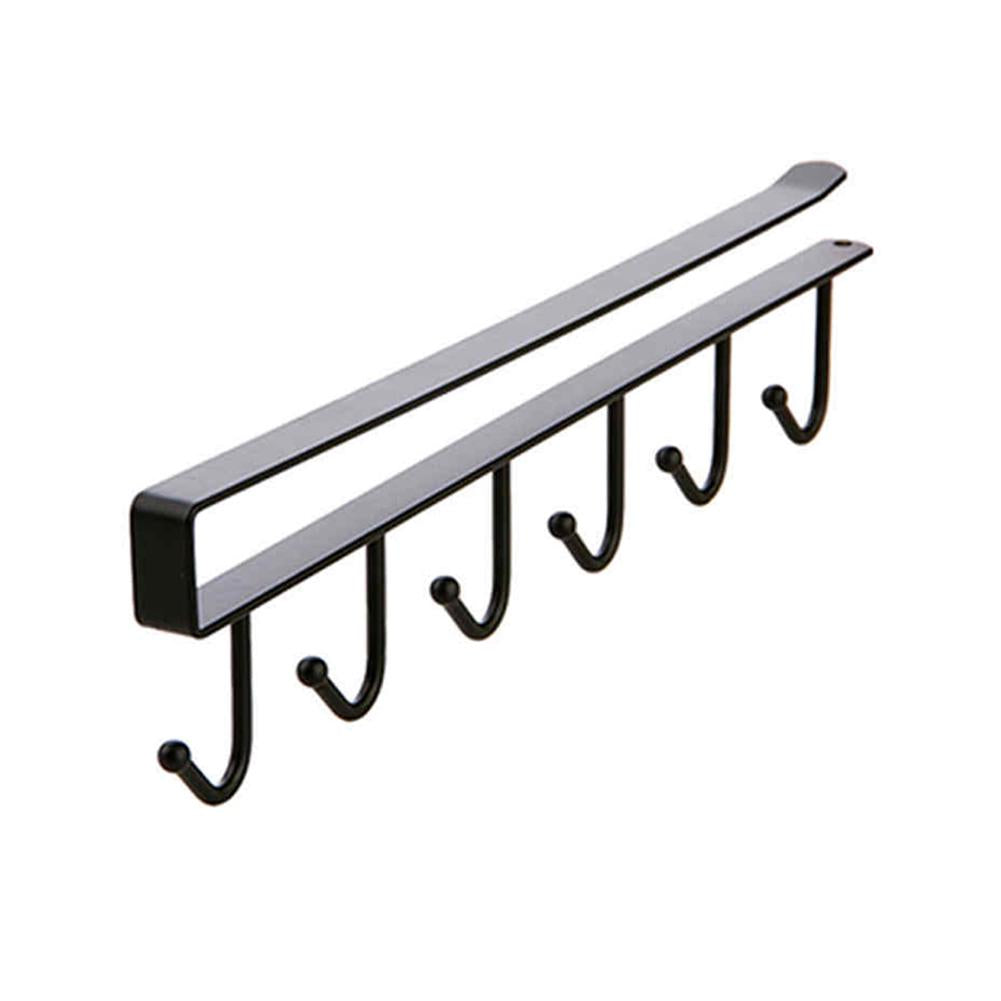 Multifunction Under Shelf Rack with 6 Hooks