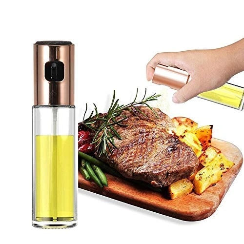 Stainless Steel Oil Spray Glass Bottle