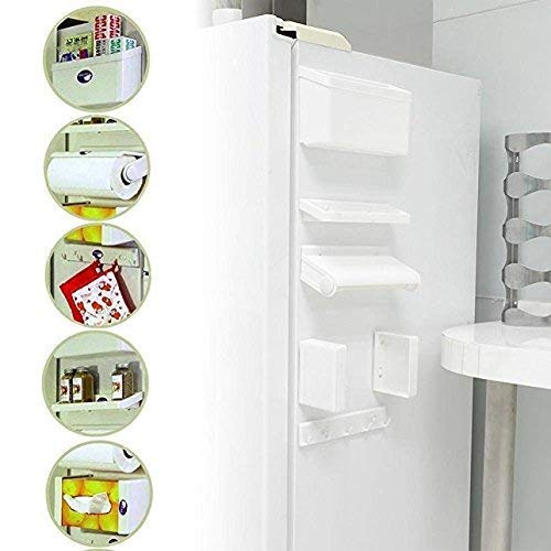 5-in-1 Multipurpose Magnetic Refrigerator Storage Rack