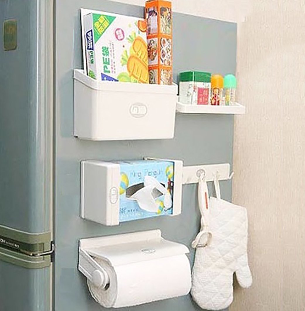 5-in-1 Multipurpose Magnetic Refrigerator Storage Rack