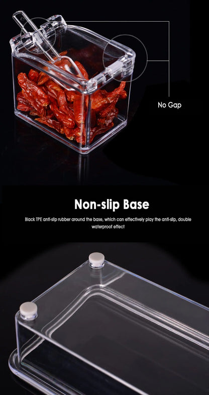 Acrylic Spice Dispenser Salt Crystal Container/Box