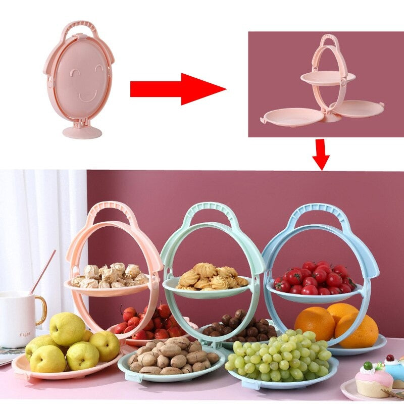 3 in 1 Folding Plastic Fruit Plates