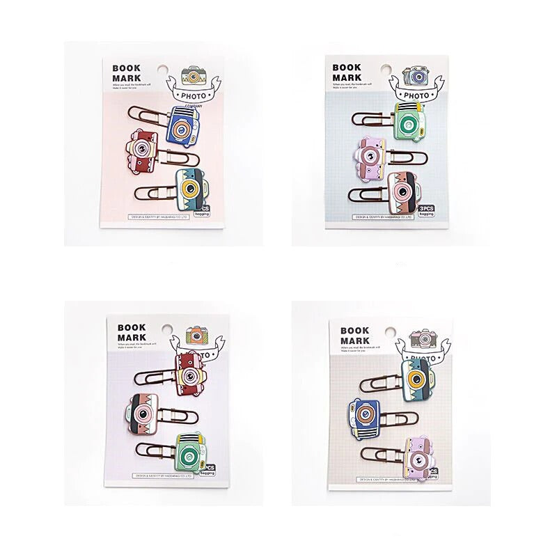 Paper Clips-Vintage Camera-Set of 3