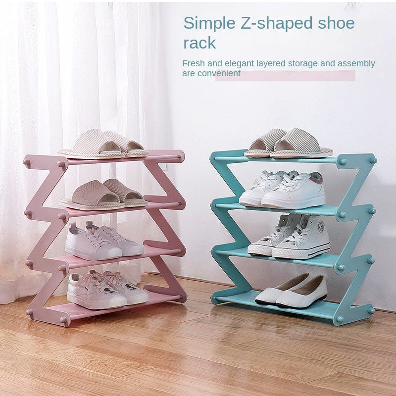 Multi-layer simple Z-shaped shoe rack