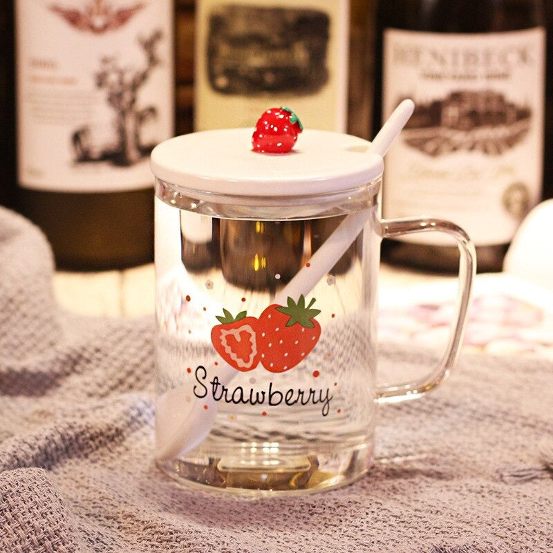 3D Strawberry Mug with Lid