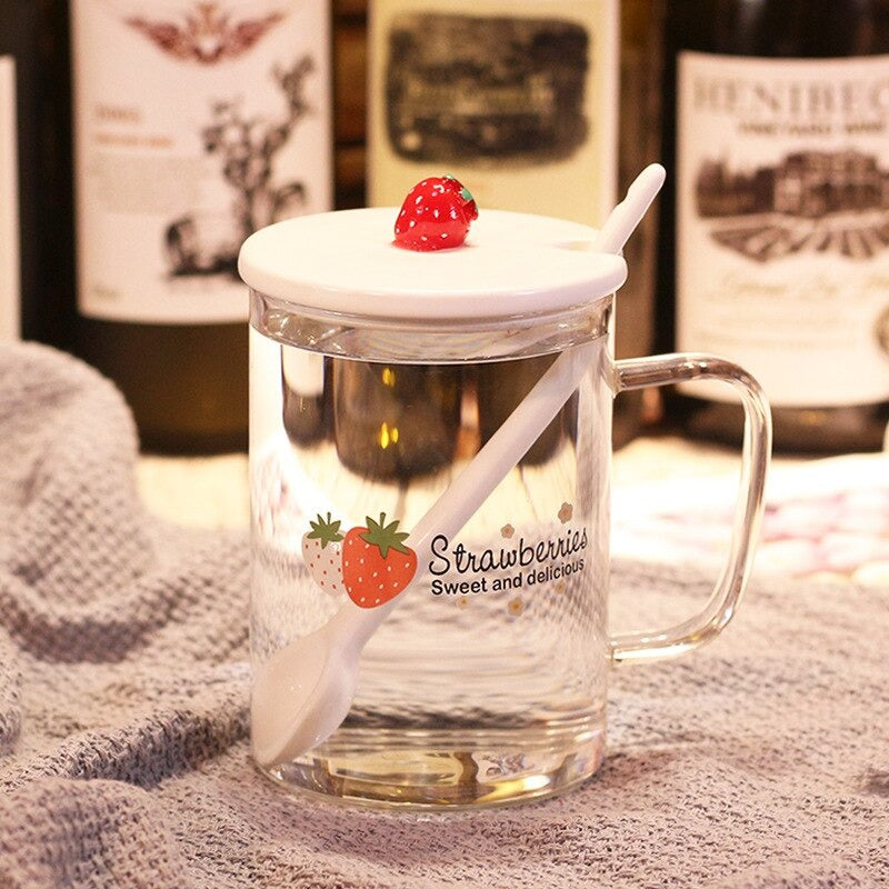 3D Strawberry Mug with Lid