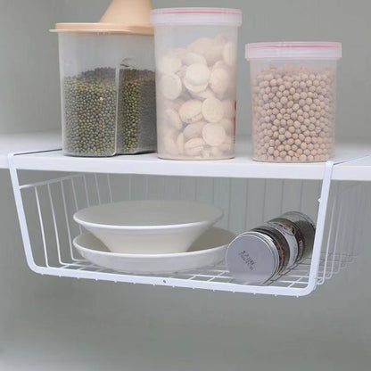 Under Shelf Table Storage Basket Rack