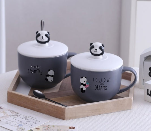 Buy Panda Mug with Cartoon Lid from Funkyshop24, the Best online shopping website in India, Best Quality, Best Price, Fast Delivery. Visit www.funkyshop24.com