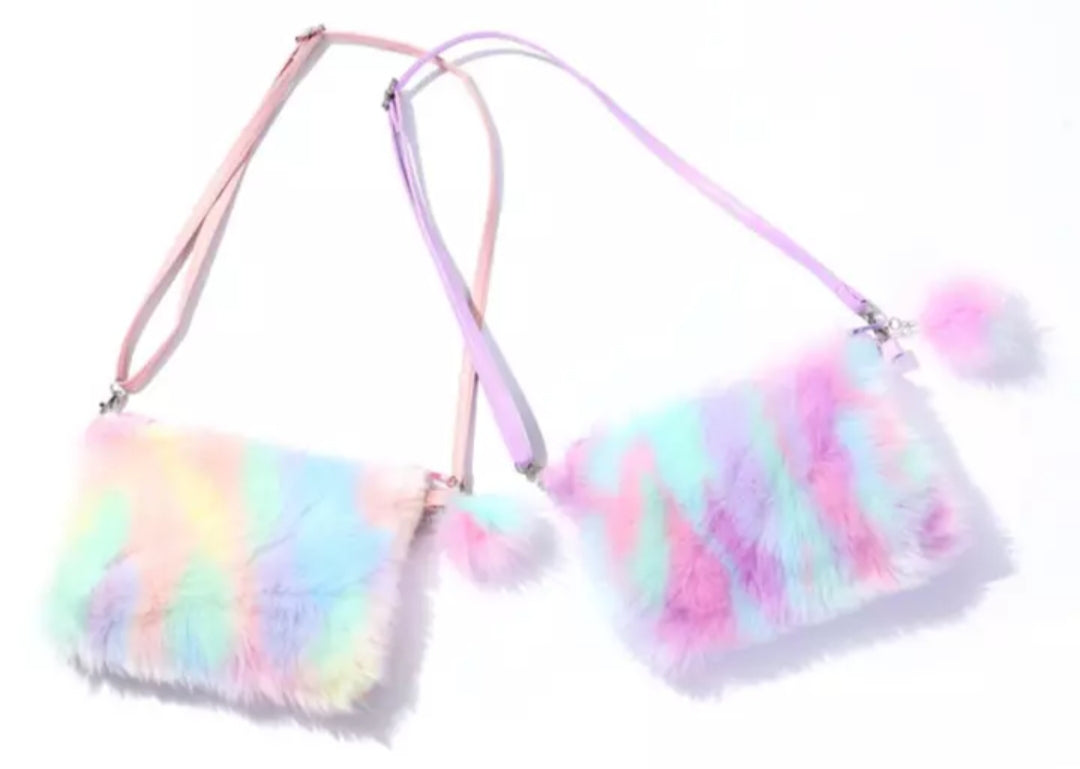 Fluffy Fuzzy Rainbow Bag