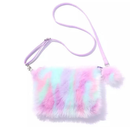 Fluffy Fuzzy Rainbow Bag