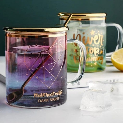 Gold Star Glass Mug