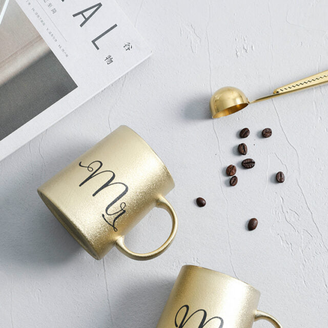 Mr & Mrs Gold Mug