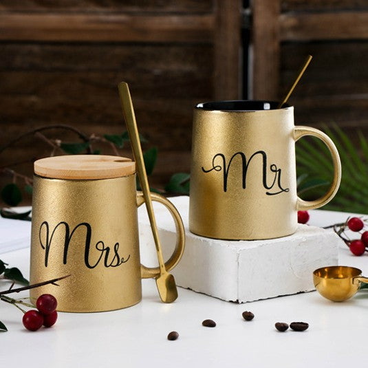 Mr & Mrs Gold Mug