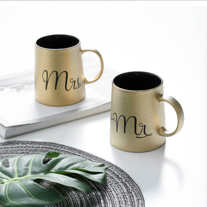 Mr & Mrs Gold Mug