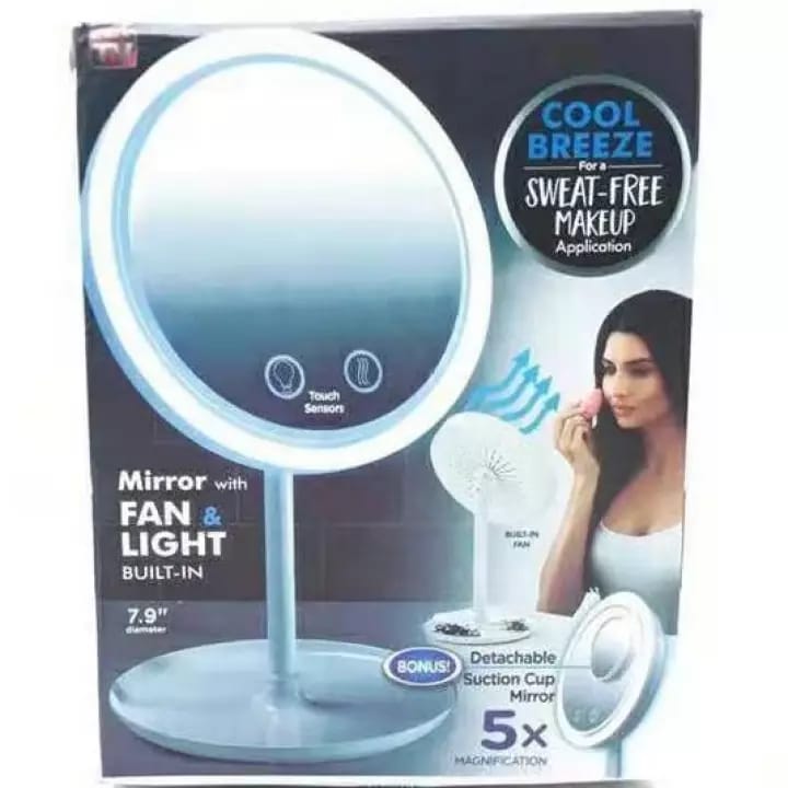 3 in 1 USB Rechargeable Light, Fan & Mirror