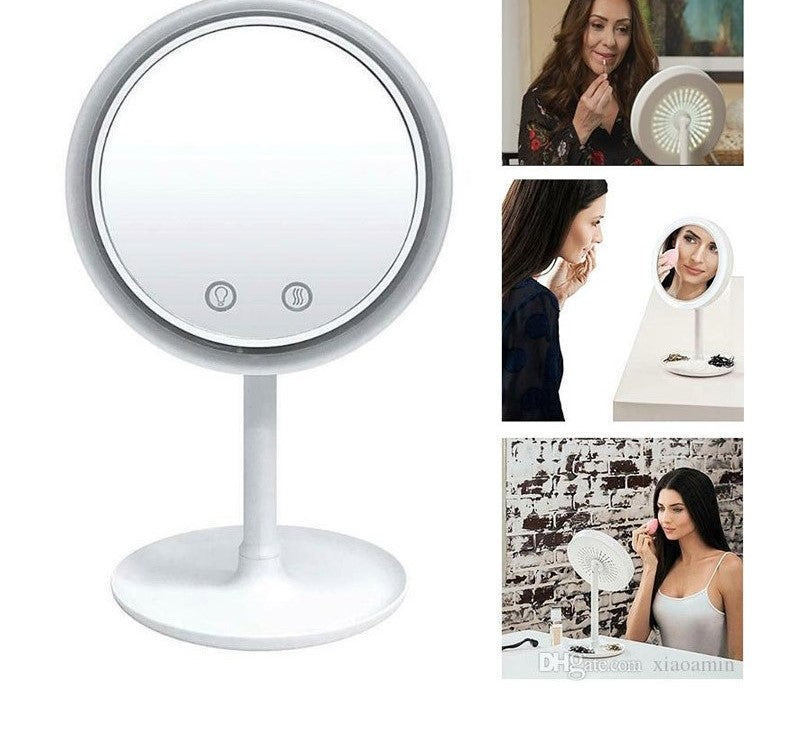 3 in 1 USB Rechargeable Light, Fan & Mirror