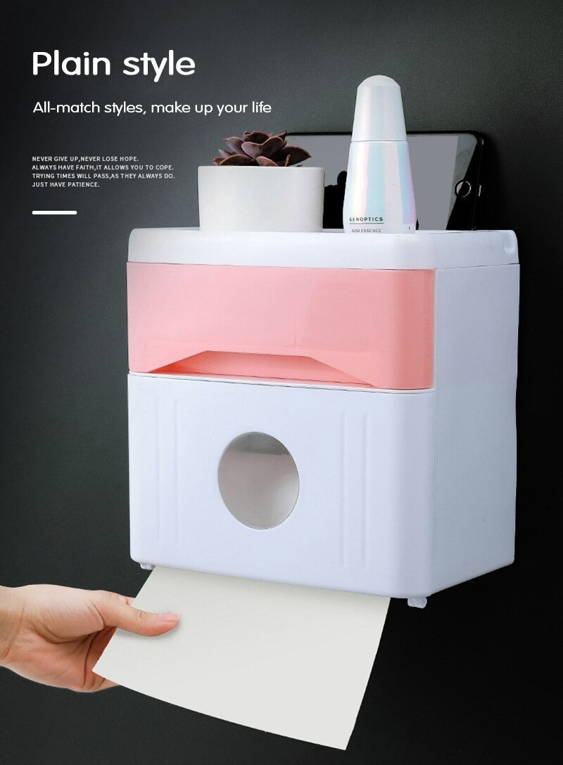 Wall Mounted Tissue Box White