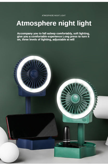 Folding Retractable LED Fan