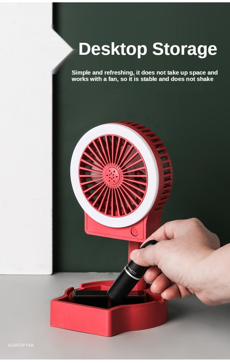 Folding Retractable LED Fan